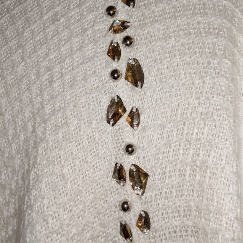Chico's  Ivory sweater L sz 2 - Picture 7 of 13